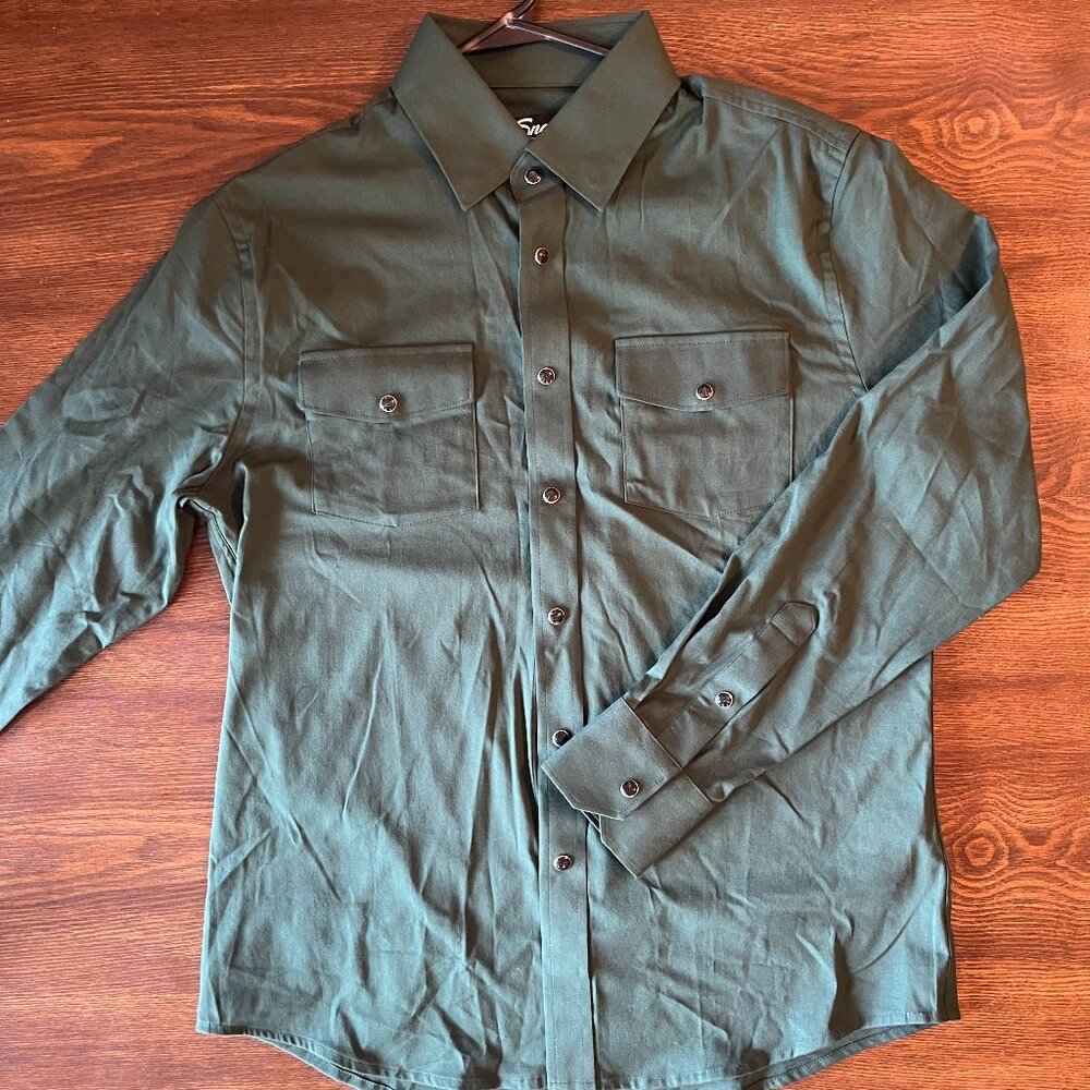 SNAPS Rambler Pearl Snap Long Sleeve Shirt, men's medium, NWOT